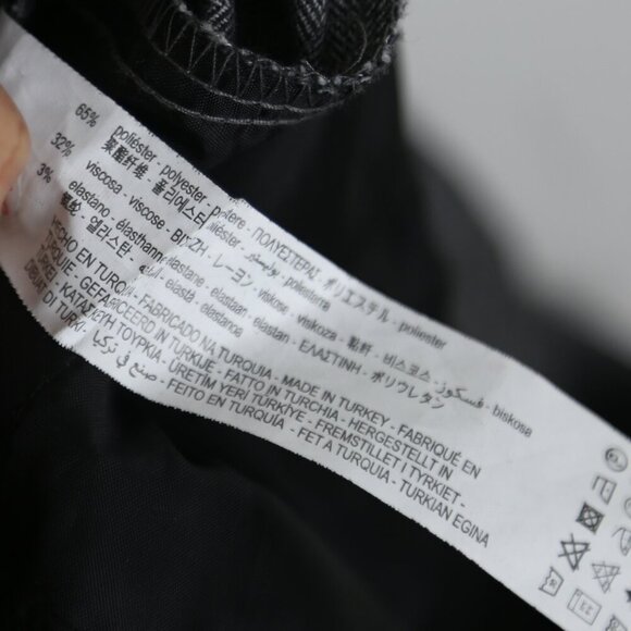 Zara Striped Tweed Pleated Front Dress Pants Straight Leg Size Small - Picture 6 of 7